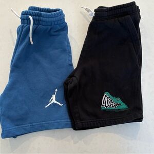 Jordan blue shorts and Old Navy Black shirts. Boys Size 8